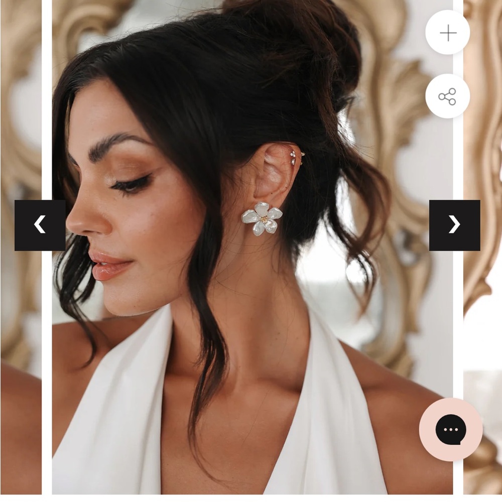 UNTAMED PETALS BY AMANDA JUDGE Elegant White Blossom Earrings